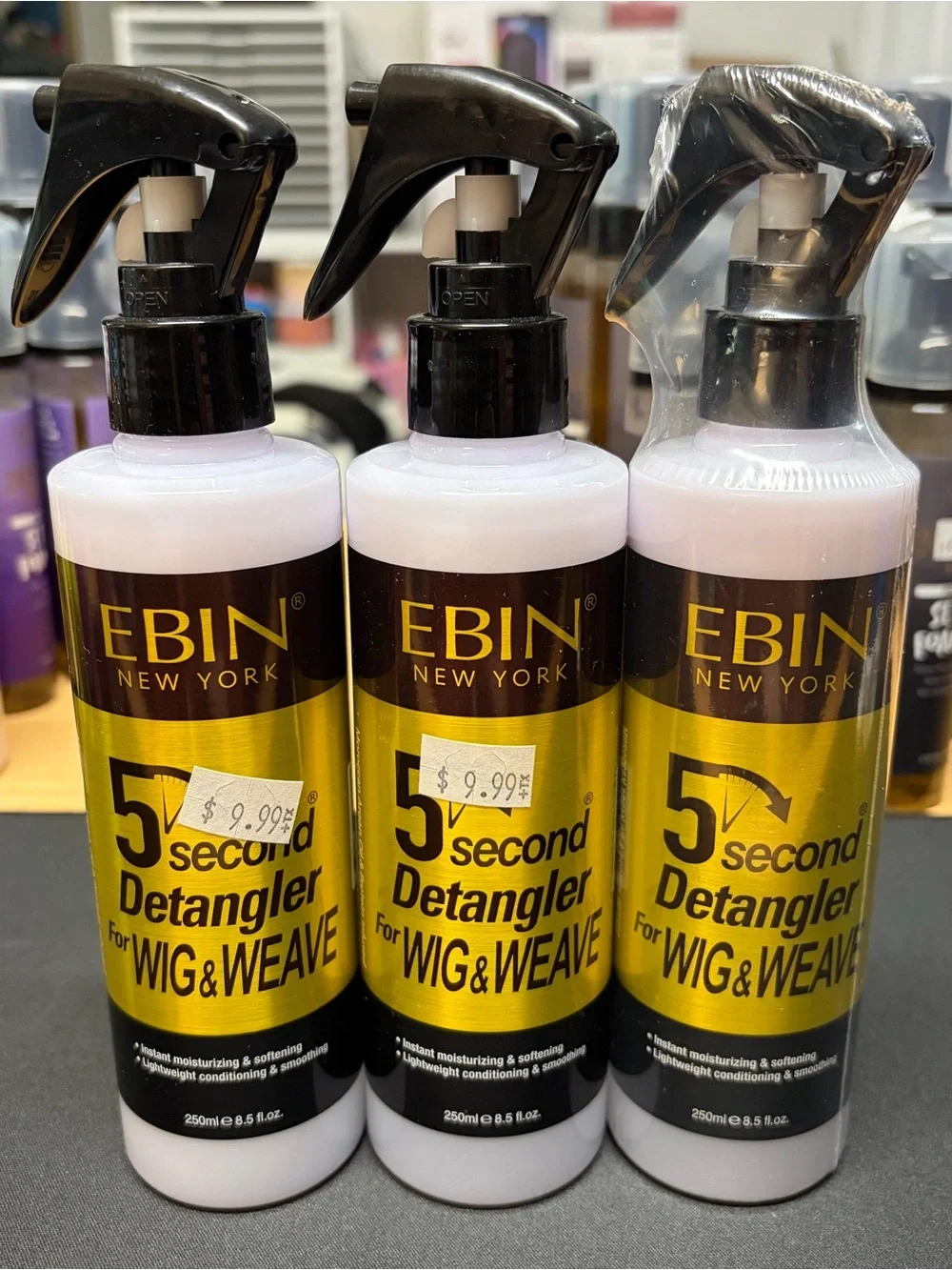 Lot of 3 Ebin New York 5 Second Detangler for Wig & Weave